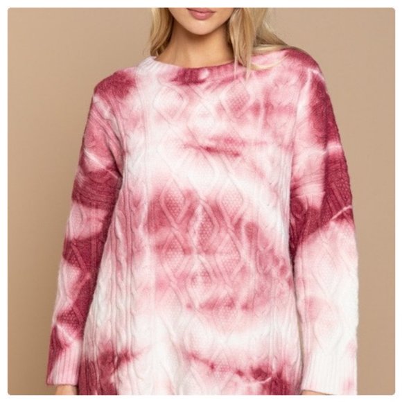 POL Cranberry Blend Oversized Sweater Tunic Top - Picture 6 of 14